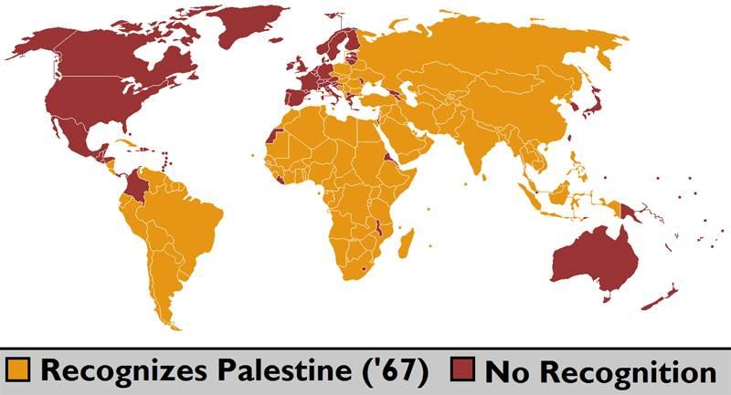 Карта признания палестины